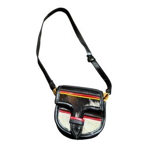 Tex Tan Cowhide Hair On Leather Mini Shoulder Bag Western Style